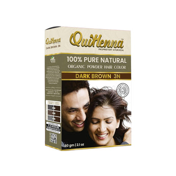 Quikhenna 100% Organic Powder Hair Color- 60 Gm- 3N Dark Brown - BuyPureNaturals
