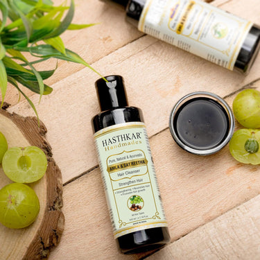 Hasthkar SLS & Paraben Free Amla & Satreetha Hair Shampoo- 210ml - BuyPureNaturals