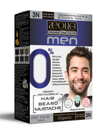 byPureNaturals Organic Cream Hair Colour for Men Dark brown 3N