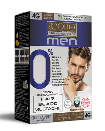 byPureNaturals Organic Cream Hair Colour for Men Golden brown 4G