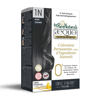QH+ Aequo Organic Zero Toxins Permanent Cream Hair Colour- 200ml- 1N Jet Black - BuyPureNaturals