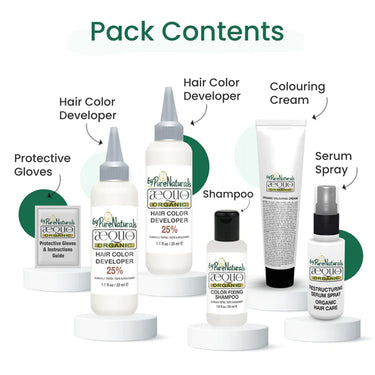 QH+ Aequo Organic Zero Toxins Permanent Cream Hair Colour- 200ml- 4N Medium Brown - BuyPureNaturals
