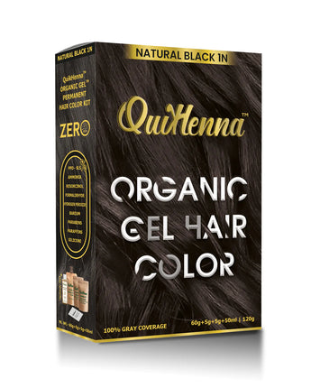 QuikHenna Gel Organic Hair Colour Natural Black 1N byPureNaturals