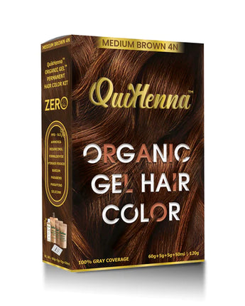 QuikHenna Gel Organic Hair Colour Medium Brown 4N byPureNaturals