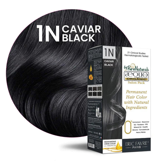 byPureNaturals Aequo Organic Cream Hair Colour Salon Pack Caviar Black 1N 120 ml
