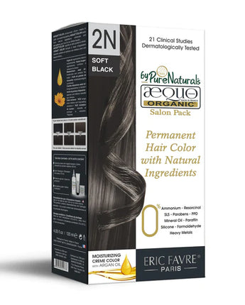 byPureNaturals Aequo Organic Cream Hair Colour Salon Pack Soft Black 2N 120 ml