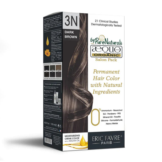 byPureNaturals Aequo Organic Cream Hair Colour Salon Pack Dark Brown 3N 120 ml