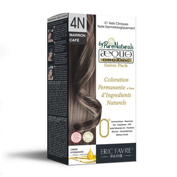 Aequo Organic Cream Hair Colour Salon Pack Marron Cafe 4N 120 ml