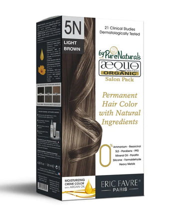 byPureNaturals Aequo Organic Cream Hair Colour Salon Pack Light Brown 5N 120 ml