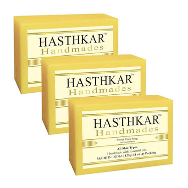 Hasthkar Handmade Glycerine Sweat Care Soap- 125gm - BuyPureNaturals