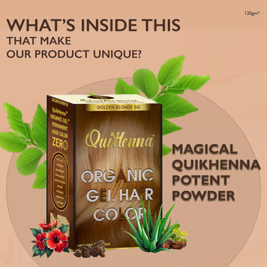 QuikHenna Organic Gel Hair Color 210 Gm - 6G Golden Blonde - BuyPureNaturals