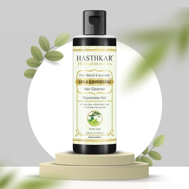 Hasthkar SLS & Paraben Free Amla & Bhringraj Hair Shampoo- 210ml - BuyPureNaturals