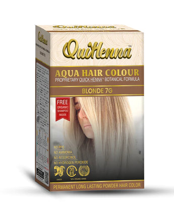 QuikHenna Aqua Safe Powder Hair Colour Blonde 7G