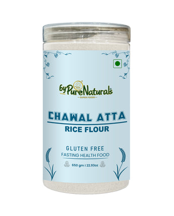 byPurenaturals Chawal Atta Flour Jar Pure Ready to Use Vrat Atta - Ready to Use Atta 650G