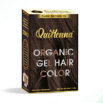 QuikHenna Organic Gel Hair Color 120 Gm -  3N Dark Brown - BuyPureNaturals