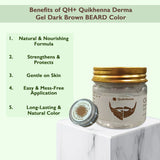 QH+ QuikHenna CLINICA Organic Gel Derma Beard Color- 72gm - BuyPureNaturals