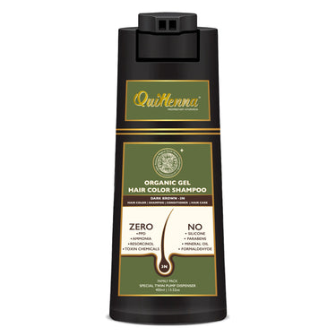 QH+ QuikHenna EVARA Organic Gel Hair Colour Shampoo- 400ml- 3N Dark Brown - BuyPureNaturals
