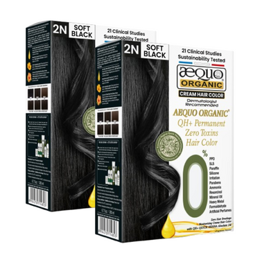 QH+ Aequo Organic Zero Toxins Permanent Cream Hair Colour- 200ml