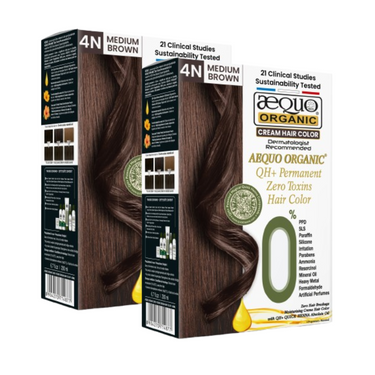 QH+ Aequo Organic Zero Toxins Permanent Cream Hair Colour- 200ml