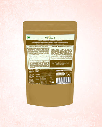 byPurenaturals Kaaju Atta - Cashew Nut Flour 250gm 100% Pure - Ready to Use Vrat Atta