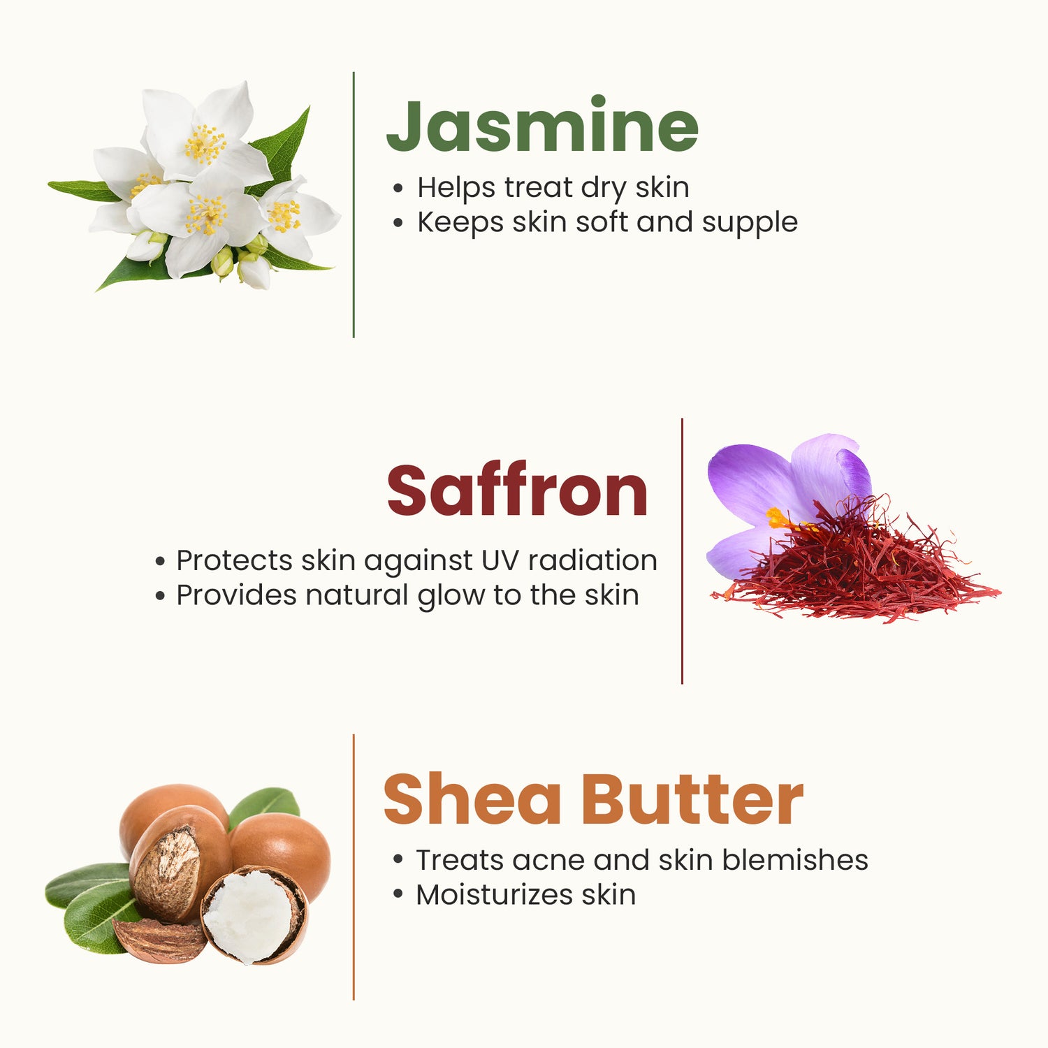 images of jasmine saffron body lotion key ingredients 