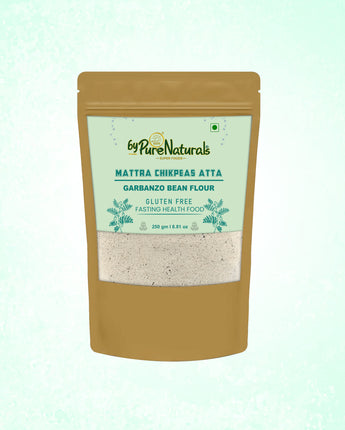 byPurenaturals Mattra Chikpeas Atta - Garbanzo Bean Flour 250gm 100% Pure - Ready to Use Vrat Atta