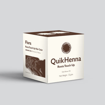 QH+ QuikHenna FLORA Organic Gel Roots Touch Up Hair Color- 32gm- 3N Dark Brown - BuyPureNaturals