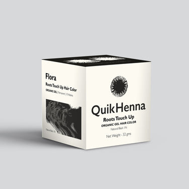 QH+ QuikHenna FLORA Organic Gel Roots Touch Up Hair Color- 32gm- 1N Natural Black - BuyPureNaturals