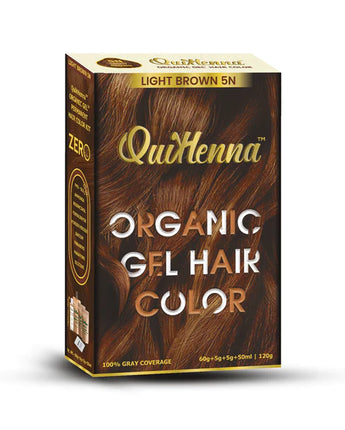 QuikHenna Gel Organic Hair Colour Light Brown 5N byPureNaturals