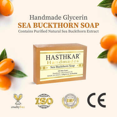Hasthkar Handmade Glycerine Sea Buckthorn Soap- 125gm - BuyPureNaturals