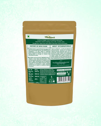 byPurenaturals Soy Atta - Soybean Flour 250gm 100% Pure - Ready to Use Vrat Atta