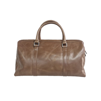 GOALU PURE LEATHER DUFFLE GYM BAG | TRAVEL WEEKENDER CABIN BAG-CAMEL BROWN - BuyPureNaturals