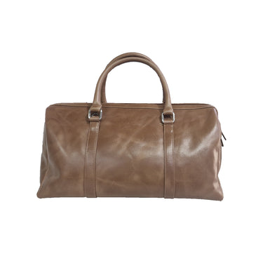 GOALU PURE LEATHER DUFFLE GYM BAG | TRAVEL WEEKENDER CABIN BAG-CAMEL BROWN - BuyPureNaturals