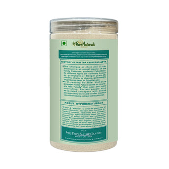 byPureNaturals Gluten Free Mattra Chikpeas Atta (Garbanzo Bean Flour)- 650 Gm - BuyPureNaturals