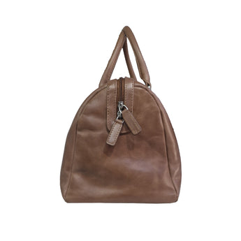 GOALU PURE LEATHER DUFFLE GYM BAG | TRAVEL WEEKENDER CABIN BAG-CAMEL BROWN - BuyPureNaturals