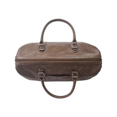 GOALU PURE LEATHER DUFFLE GYM BAG | TRAVEL WEEKENDER CABIN BAG-CAMEL BROWN - BuyPureNaturals
