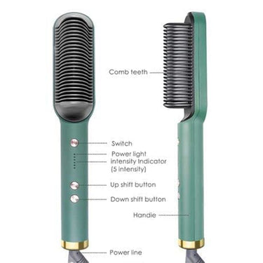 byPureNaturals Hair straightening Brush for men & women, Curly Hair Straightener, Hair Styler - BuyPureNaturals