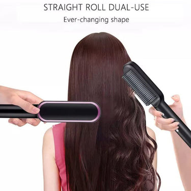 byPureNaturals Hair straightening Brush for men & women, Curly Hair Straightener, Hair Styler - BuyPureNaturals