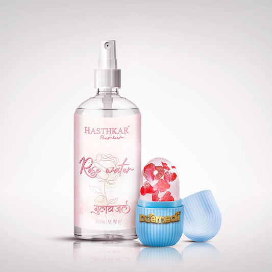 Hasthkar premium Rose water ice roller for beauty glowing skin men and women