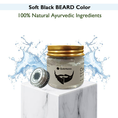 QH+ QuikHenna CLINICA Organic Gel Derma Soft Black Beard Color- 72gm- 2N - BuyPureNaturals