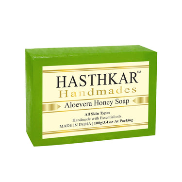 Hasthkar Handmade Glycerine Aloevera Honey Soap- 100gm - BuyPureNaturals