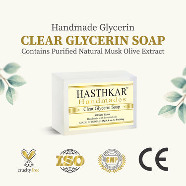 Hasthkar Handmade Clear Glycerine Soap- 125gm - BuyPureNaturals