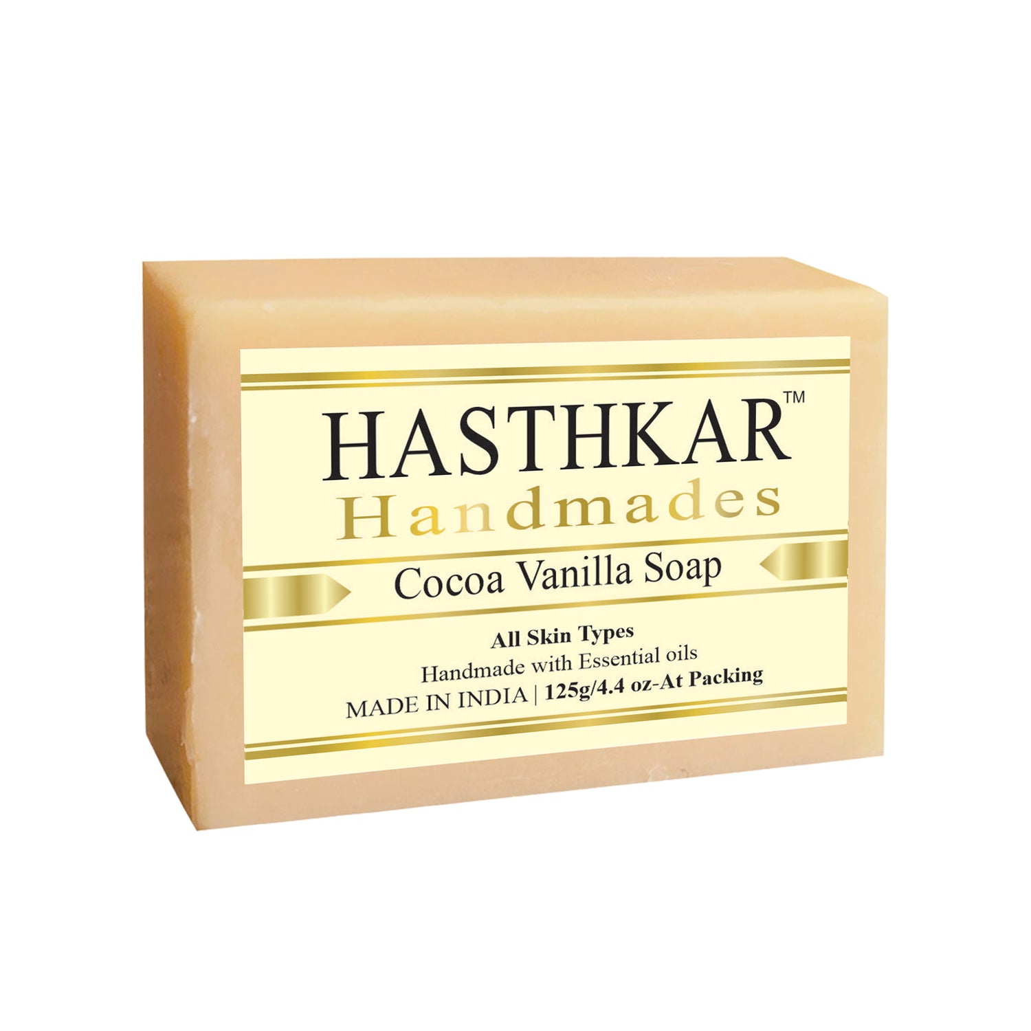 Hasthkar handmades cocoa vanilla bathing soap men women glowing clean skin 