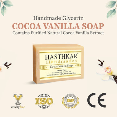 Hasthkar Handmade Glycerine Cocoa Vanila Soap- 125gm - BuyPureNaturals