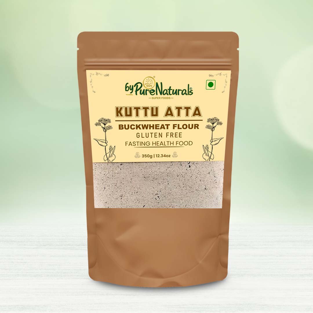 byPurenaturals Atta Flour 350gm 100% Pure Cold Grounded Ready to Use Vrat Atta