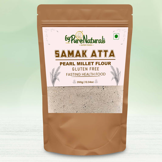 byPurenaturals Samak Atta - Barnyard Millet Flour 350gm 100% Pure Cold Grounded Samak - Barnyard Millet - Ready to Use Vrat Atta