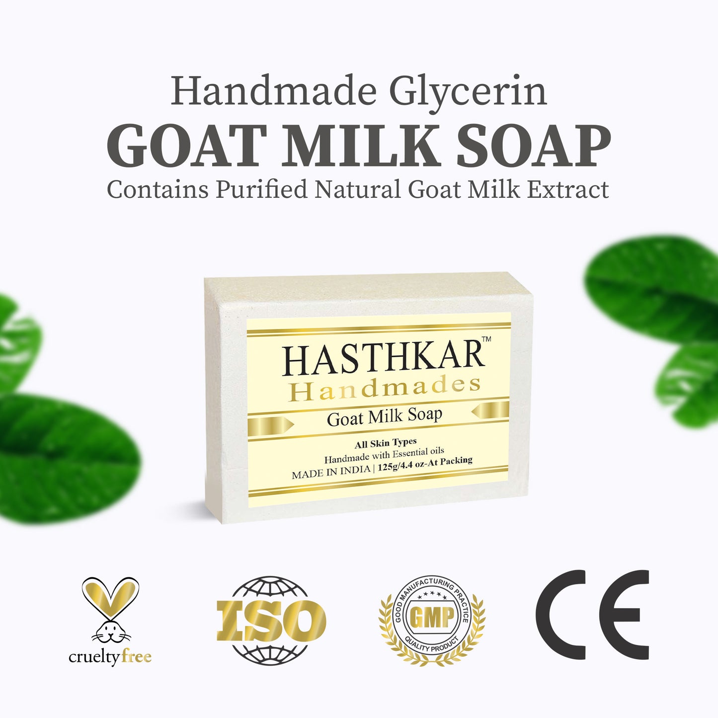 Hasthkar Handmades Glycerine Natural Goat milk Soap 125Gm