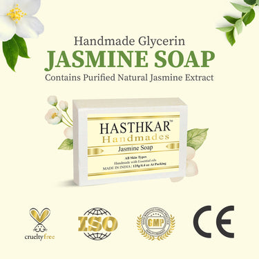 Hasthkar Handmade Glycerine Jasmine Soap- 125gm - BuyPureNaturals