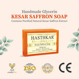 Hasthkar Handmade Glycerine Kesar Saffron Soap- 125gm - BuyPureNaturals