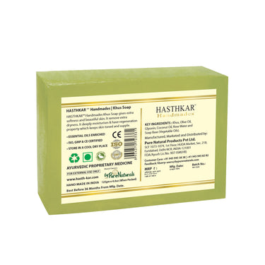 Hasthkar Handmade Glycerine Khus Soap- 125gm - BuyPureNaturals